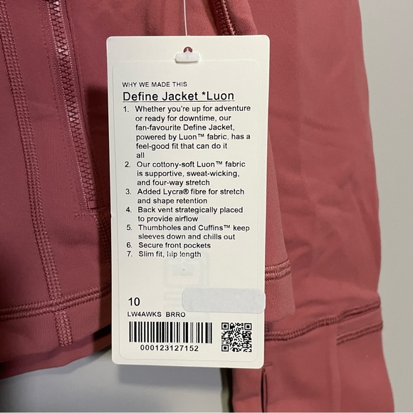 NWT Lululemon Define Jacket Luon -‎ Briar Rose - Picture 7 of 9